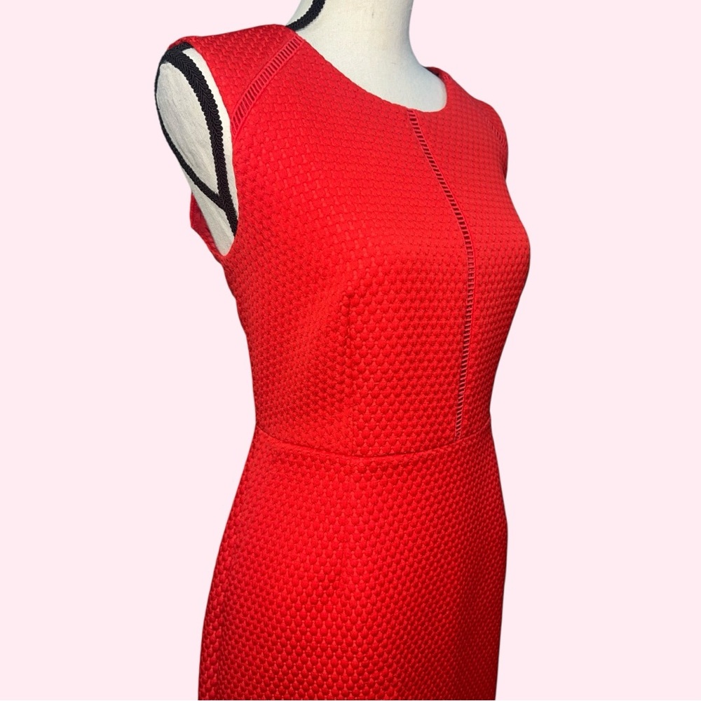 J. Crew Portfolio Matelassé Red Dress